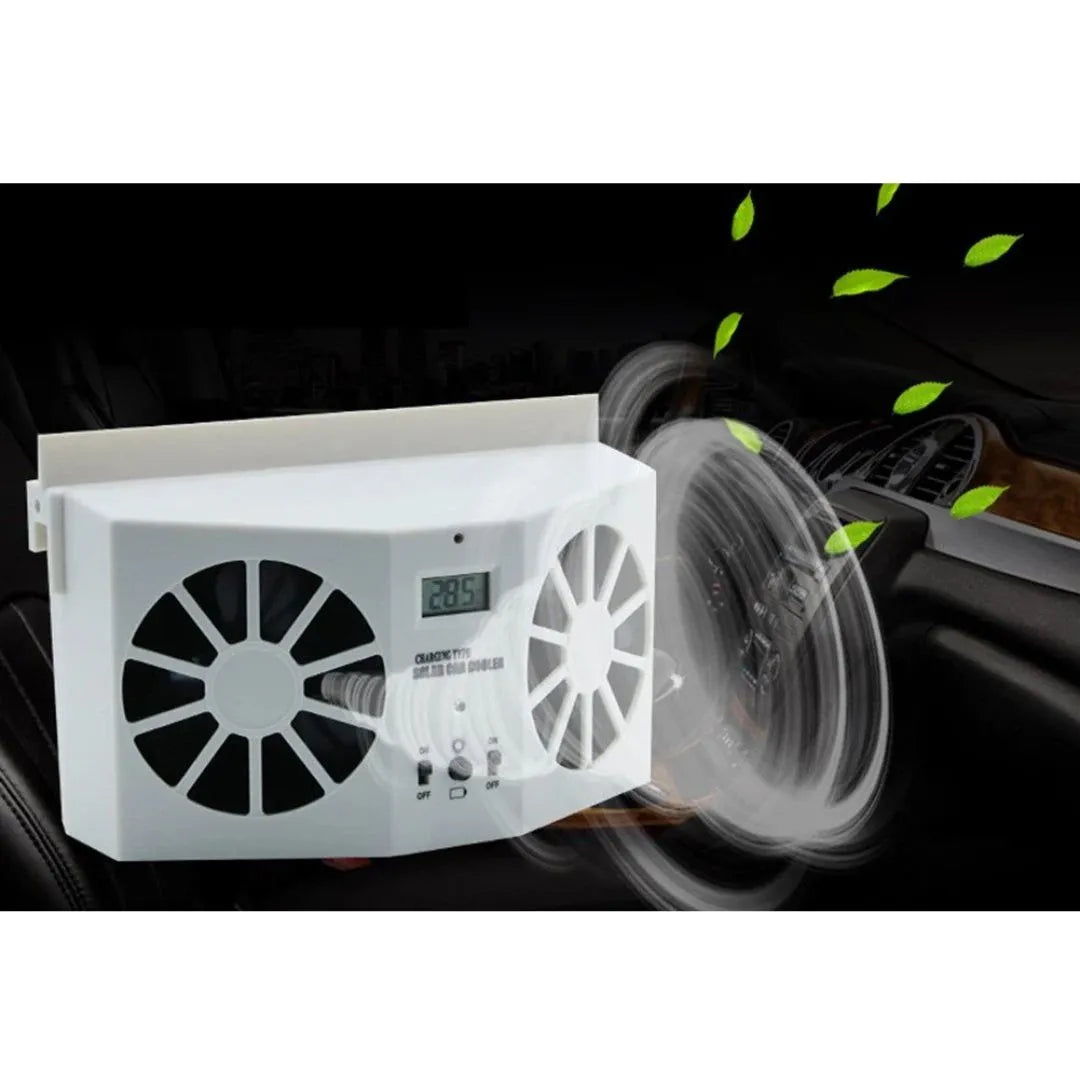 โ๏ธ Car Solar Fan ๐จ | Dual Motor Auto Cooling Vent ๐๐ฌ๏ธ