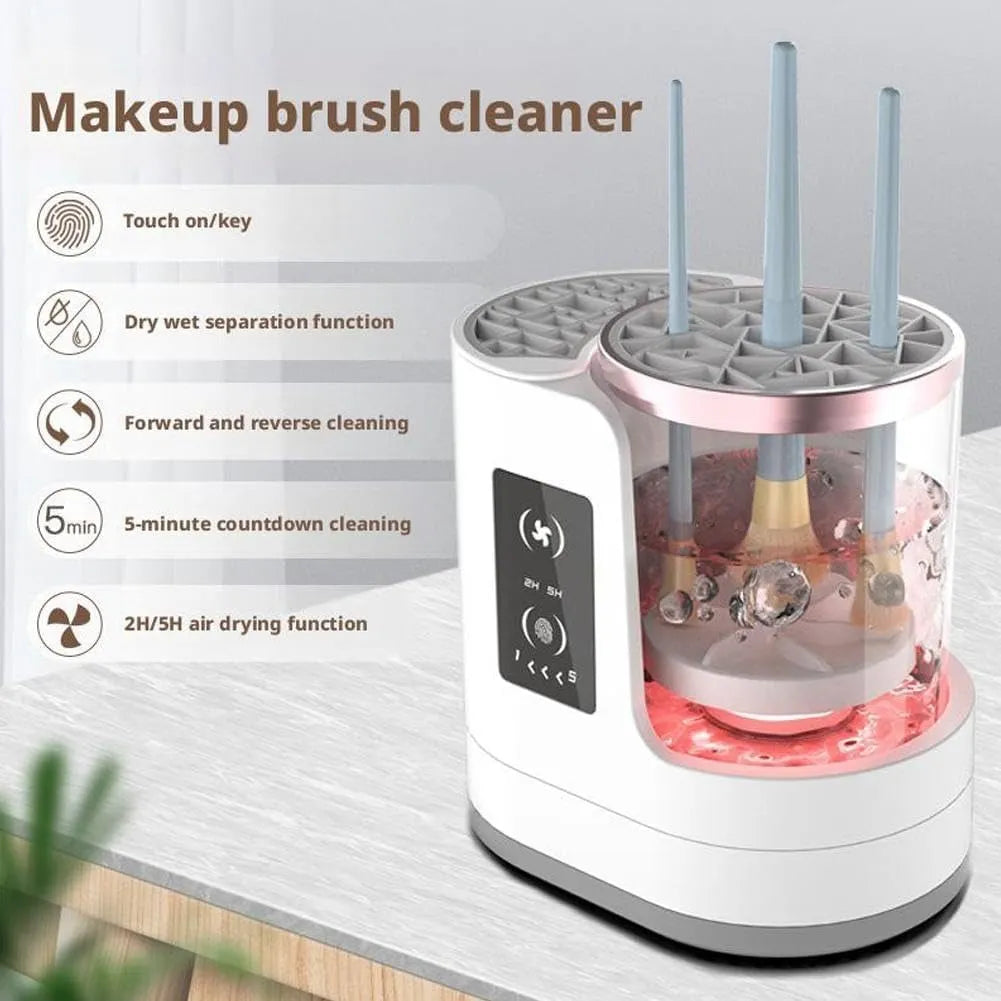 ✨ 3-in-1 Electric Makeup Brush Cleaner | One-Touch Deep Clean 💅