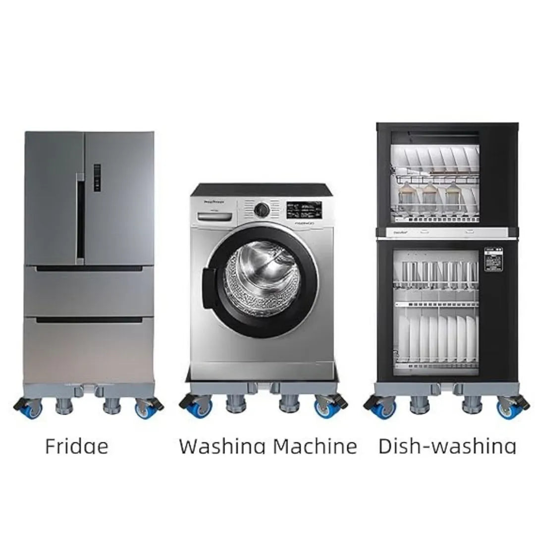 🧊 Adjustable Base for Fridge & Washing Machine | Heavy-Duty Stand with Wheels 🚀