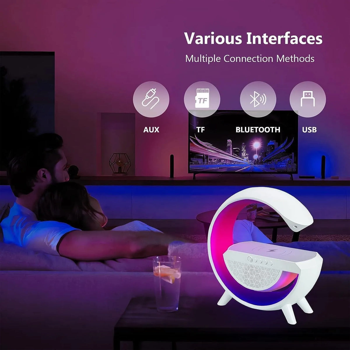 🔊🎵 G-Shaped 3-in-1 Bluetooth Speaker with FM Radio 📻✨