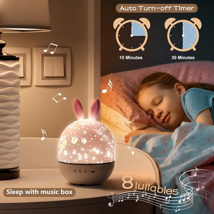 🐇 Rabbit Starry Projector Light 4-in-1 🌌🎵💡