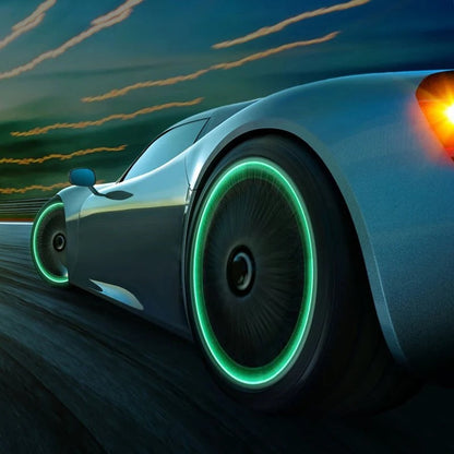 ✨ Luminous Car Tire Valve Caps – 4-Piece LED Wheel Light Set