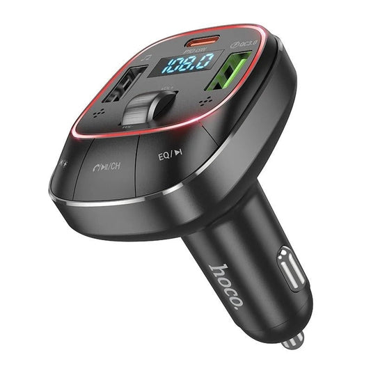 Hoco E76 Product Title  🚗 Hoco E76 Bluetooth FM Transmitter – 48W Fast Car Charger with Dual USB