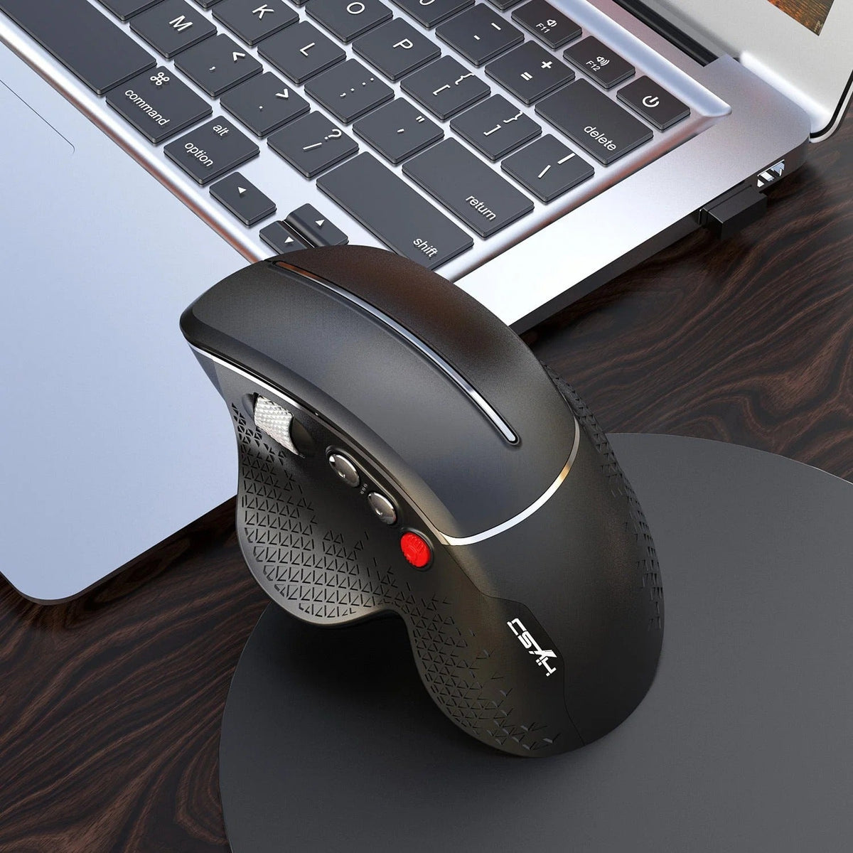 🎯 T32 Wireless Vertical Ergonomic Mouse – 6 Buttons, Side Roller & Adjustable DPI