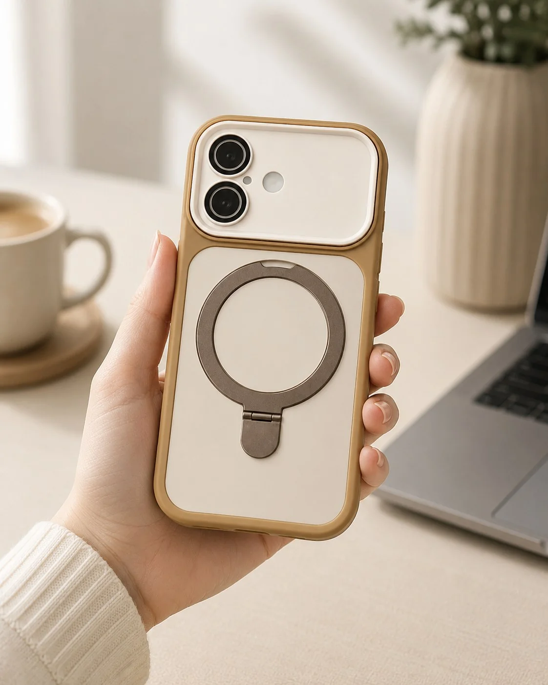 📱 Magnetic Stand Protective Phone Case — Shopify Listing