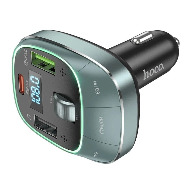 Hoco E76 Product Title  🚗 Hoco E76 Bluetooth FM Transmitter – 48W Fast Car Charger with Dual USB