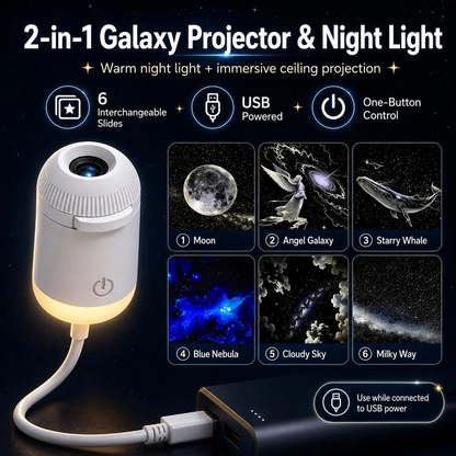 Mini USB Starry Sky Projector Lamp – Ambient Night Light