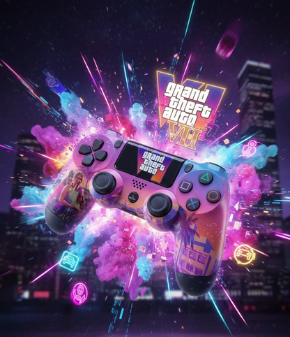 🎮 Limited Edition Wireless Gaming Controller – Game-Themed Design with Vibration Support