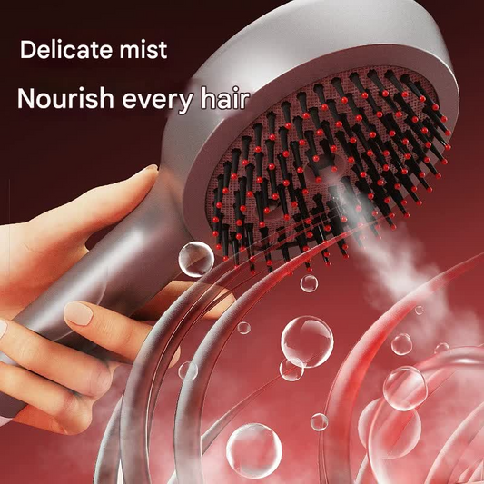 💆 Electric Massage Spray Comb – Rechargeable Hair Brush with Fine Mist & LED Battery Display