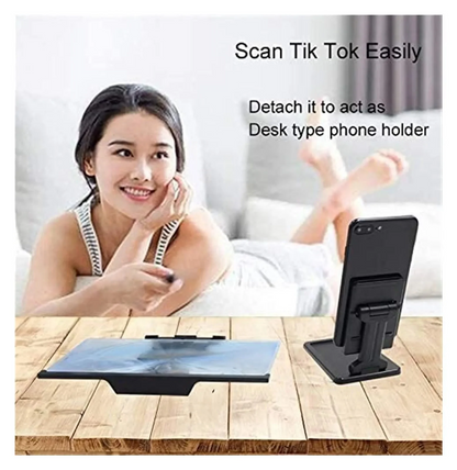 📱 HD Phone Screen Amplifier with Foldable Phone Stand