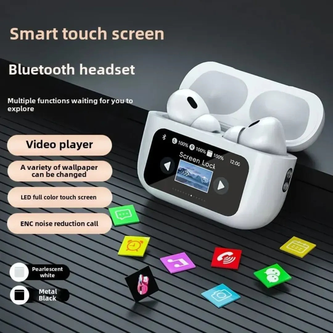 🎧✨ Wireless Bluetooth Earphones with Touch Screen – Smart, Stylish & Powerful! ✨🎧