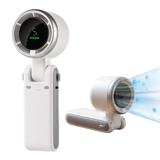 🌬️ Handheld Foldable Digital Mist Fan – Ultra Cooling Power Anywhere! ❄️