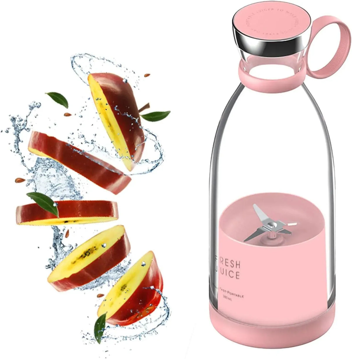 🍓 Portable Juicer Blender Bottle – Wireless Smoothie Maker | 4 Blades | Luxury Design