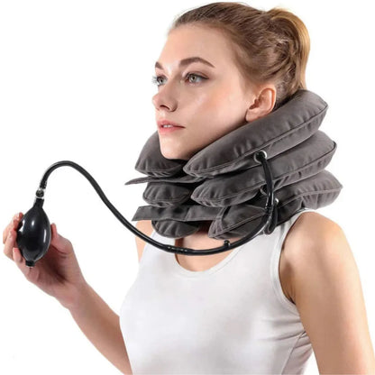💆‍♂️ Cervical Neck Traction Device | Inflatable Neck Pillow for Pain Relief