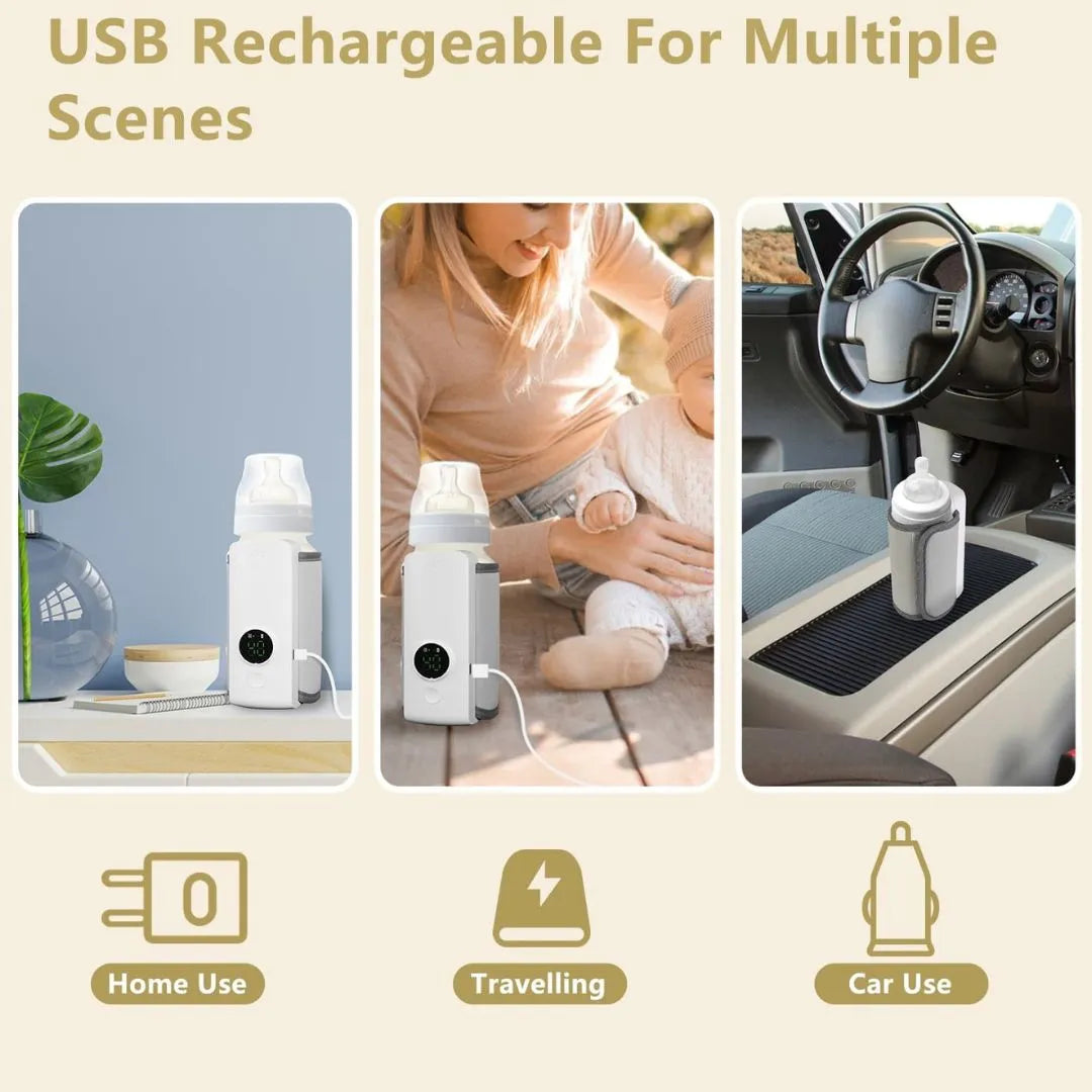 🍼🔥 Portable Baby Bottle Warmer – Travel-Friendly Milk Heater 🌟