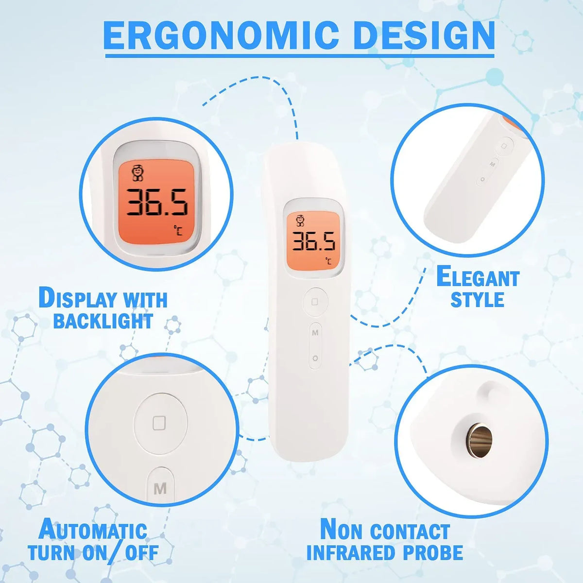🌡️✨ Digital Forehead Thermometer – No-Contact Instant Reading
