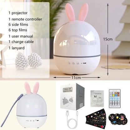 🐇 Rabbit Starry Projector Light 4-in-1 🌌🎵💡