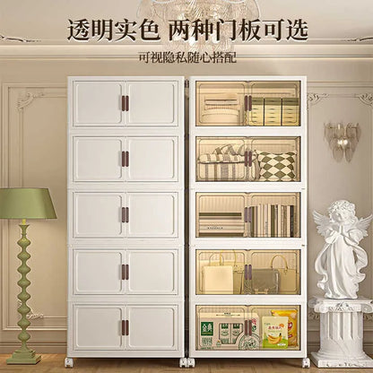 🗄️ 5 Tier Storage Cabinet – Foldable & Stackable 🏠✨
