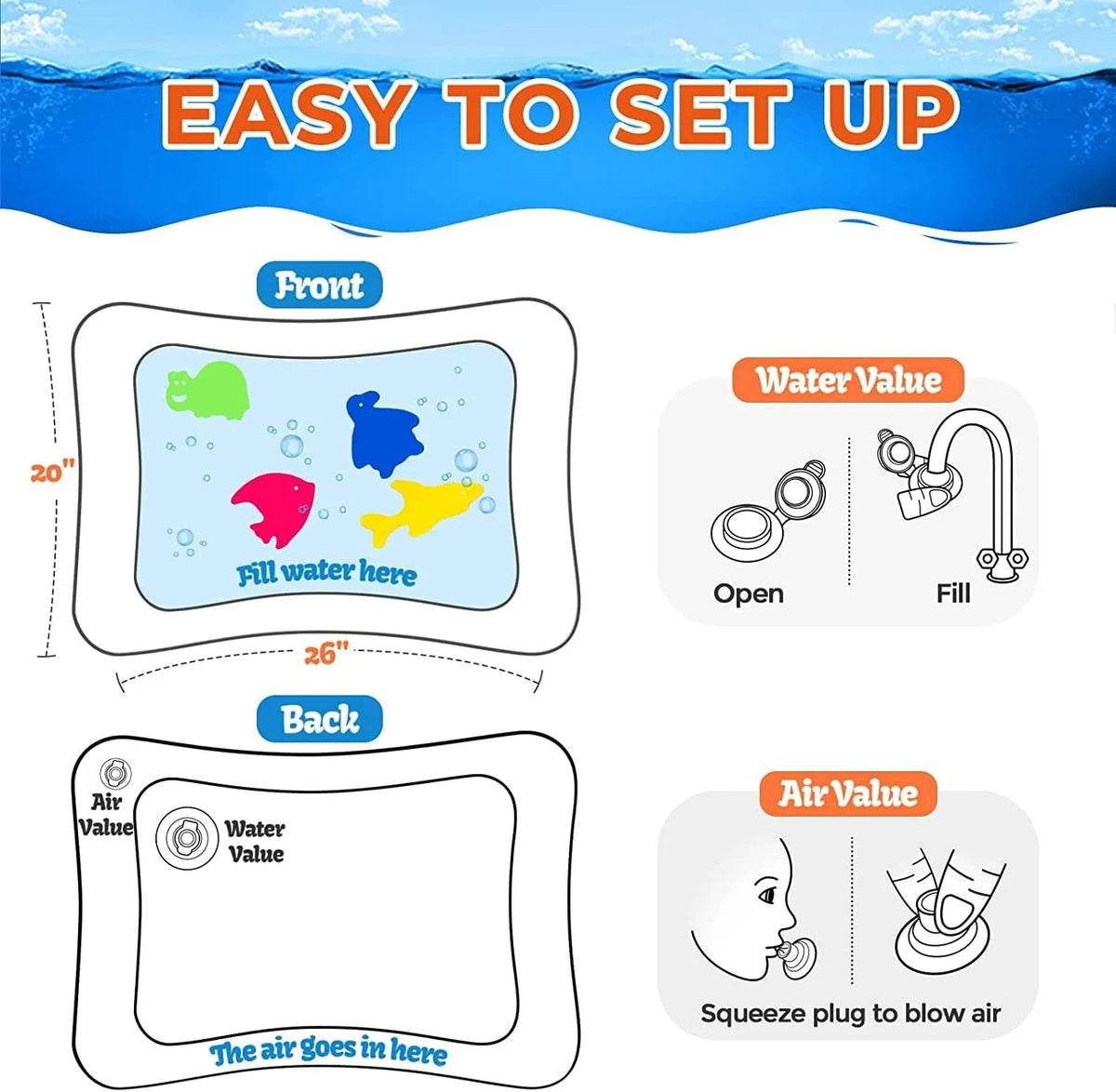 🐠💦 Baby Water Mat – Fun & Safe Splash Play 💦🐠