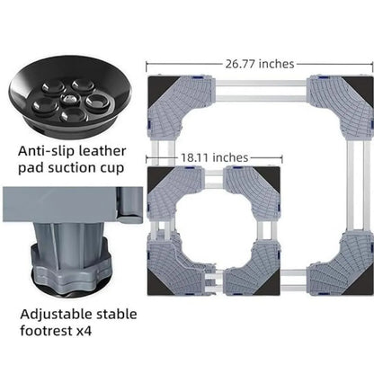 🧊 Adjustable Base for Fridge & Washing Machine | Heavy-Duty Stand with Wheels 🚀