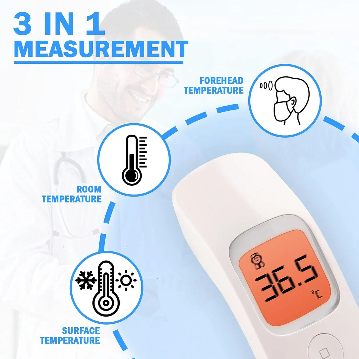 🌡️✨ Digital Forehead Thermometer – No-Contact Instant Reading