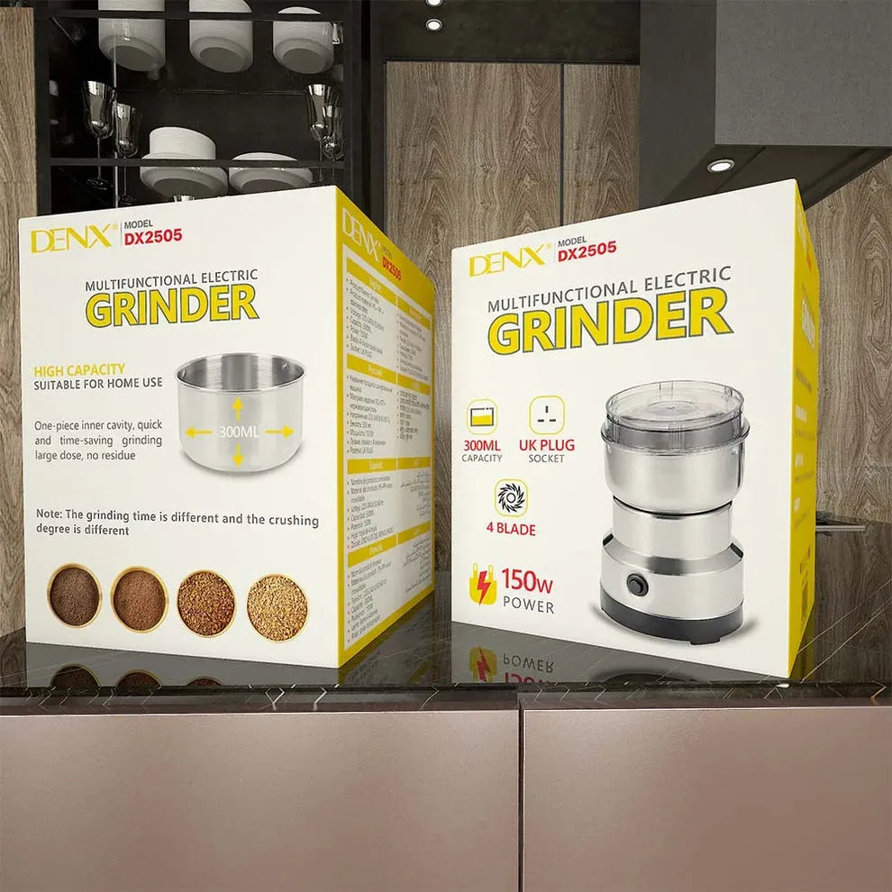 ⚡☕ Mini Electric Grinder – Stainless Steel Coffee & Spice Crusher