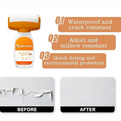 🎨🛠️ 2-in-1 Wall Repair Roller Brush – Quick Fix Paint Tool