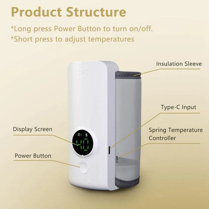 🍼🔥 Portable Baby Bottle Warmer – Travel-Friendly Milk Heater 🌟
