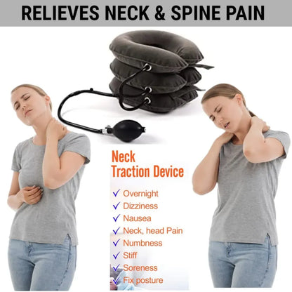 💆‍♂️ Cervical Neck Traction Device | Inflatable Neck Pillow for Pain Relief