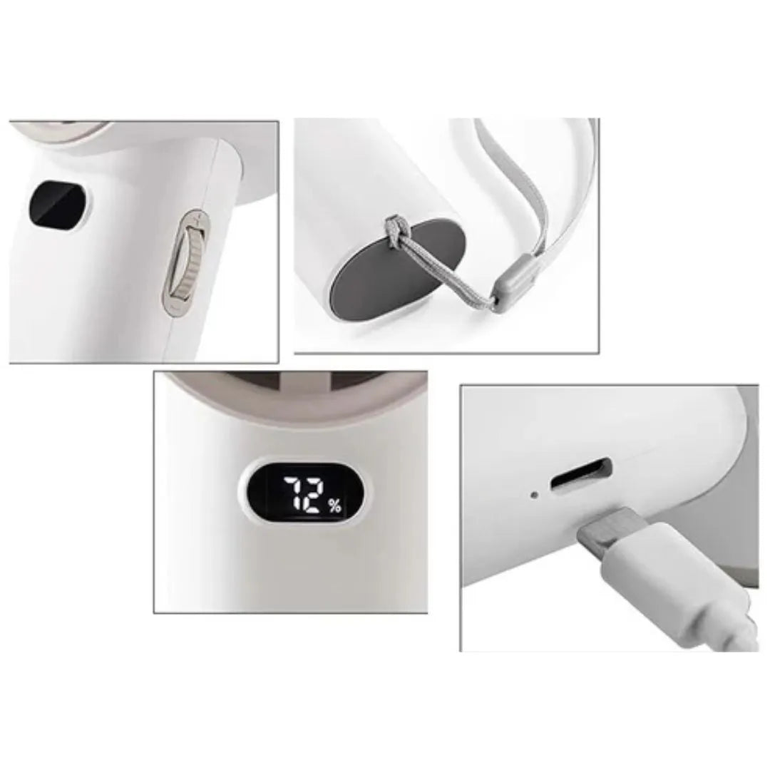🌬️ Handheld Foldable Digital Mist Fan – Ultra Cooling Power Anywhere! ❄️